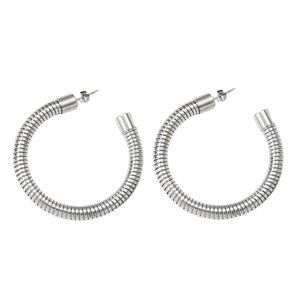 Flex Snake Chain Hoop Earrings